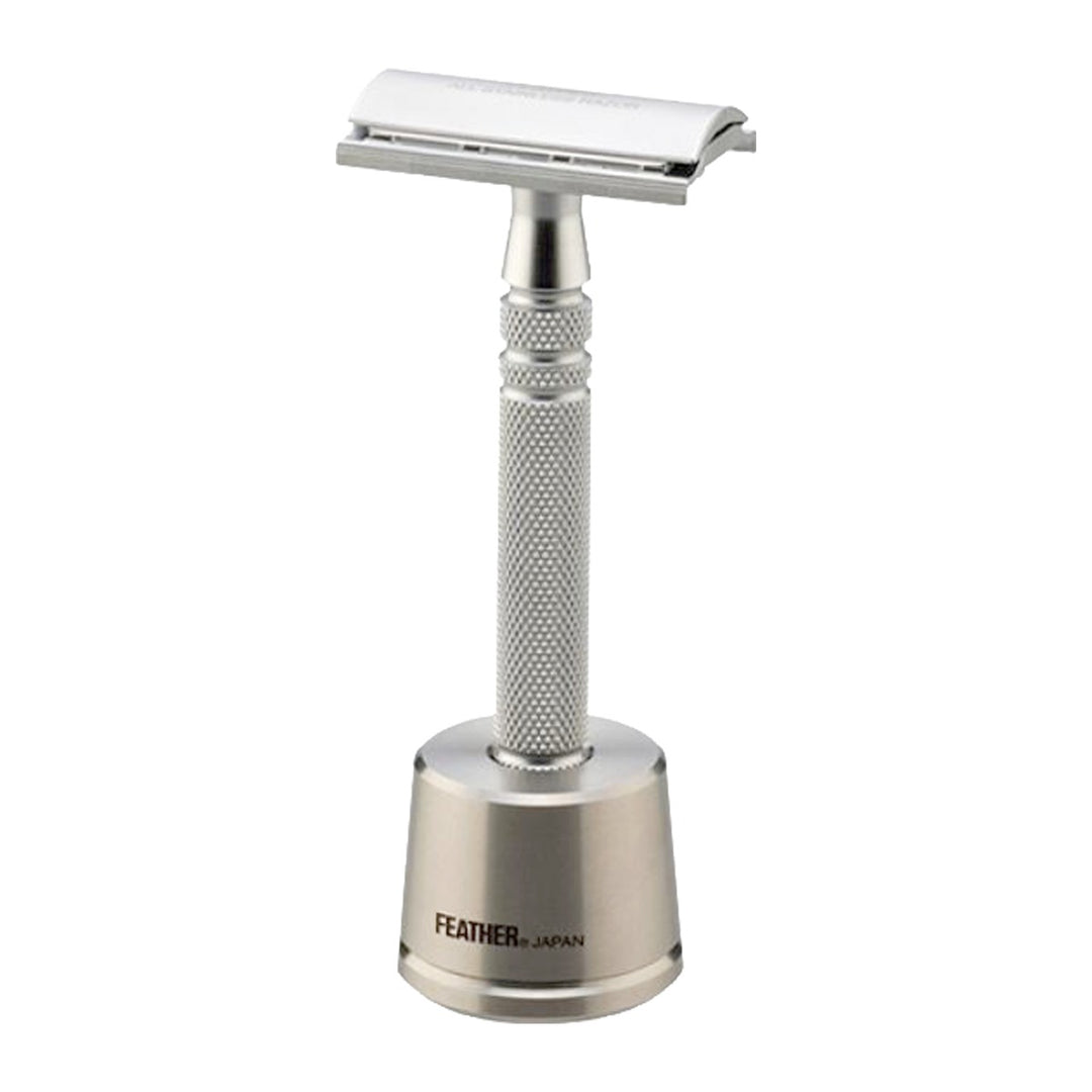 FEATHER Safety Razor Co AS-D2S Stainless Steel Safety Razor & Stand