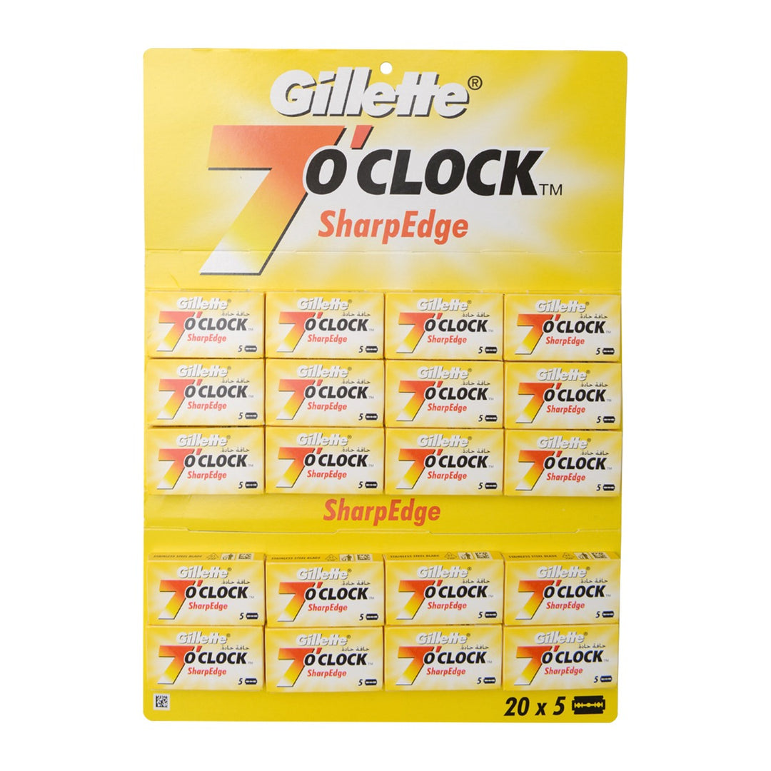 Gillette 7 O'Clock SharpEdge Double Edge Blades (100)