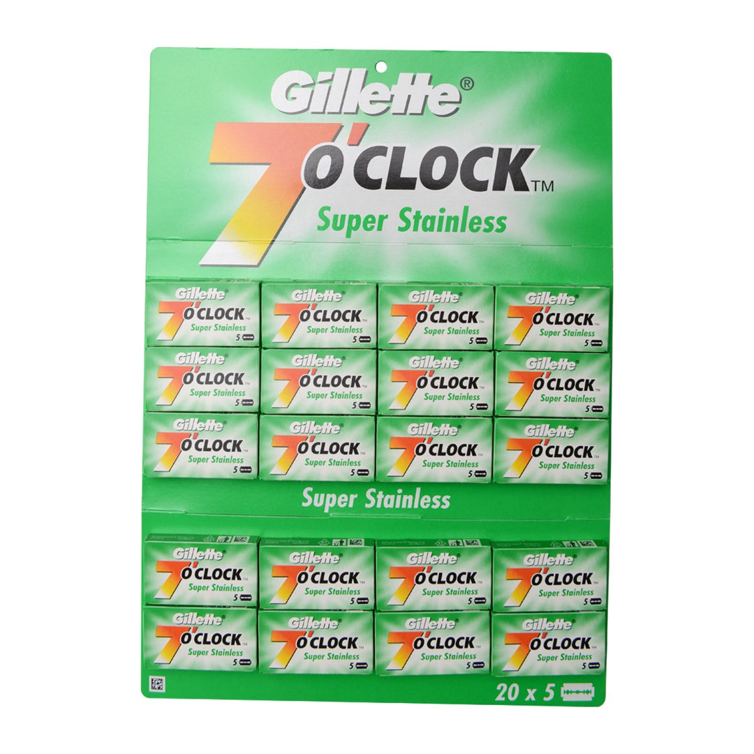 Gillette 7 O'Clock Super Stainless Double Edge Blades (100)