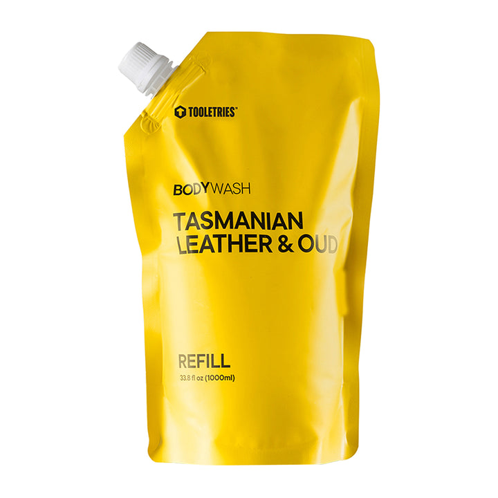 Tooletries Body Wash Tasmanian Leather and Oud Refill, 1000ml