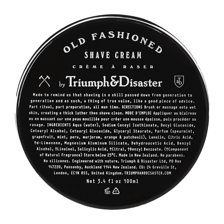 Triumph & Disaster Old Fashioned Shave Cream Jar, 100ml
